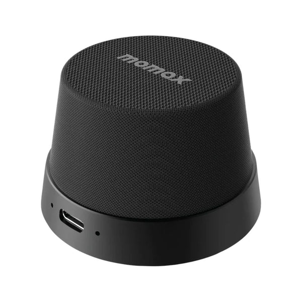 Momax 1-Vibe Go magnetic portable true wireless speaker with TWS and IPX6 protection in Black Qatar