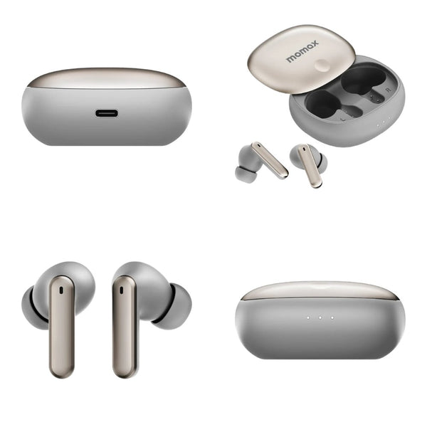 Momax 1-Vibe Lite true wireless ANC earbuds titanium Bluetooth 5.4 24-hour battery Qatar