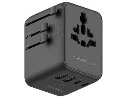 Momax 1-World² 45W 5-Port Dual AC Travel Adapter with universal plugs for global travel Qatar