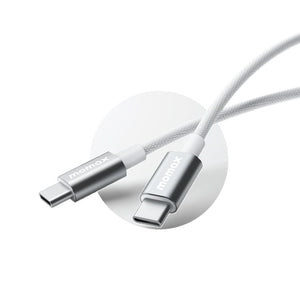 Momax Elite USB-C to USB-C braided cable with 60W PD 3.0 fast charging 0.5m White Qatar