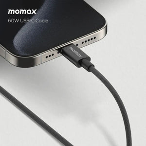 Momax Elite USB-C to USB-C braided cable with 60W PD 3.0 fast charging 1.5m Black Qatar