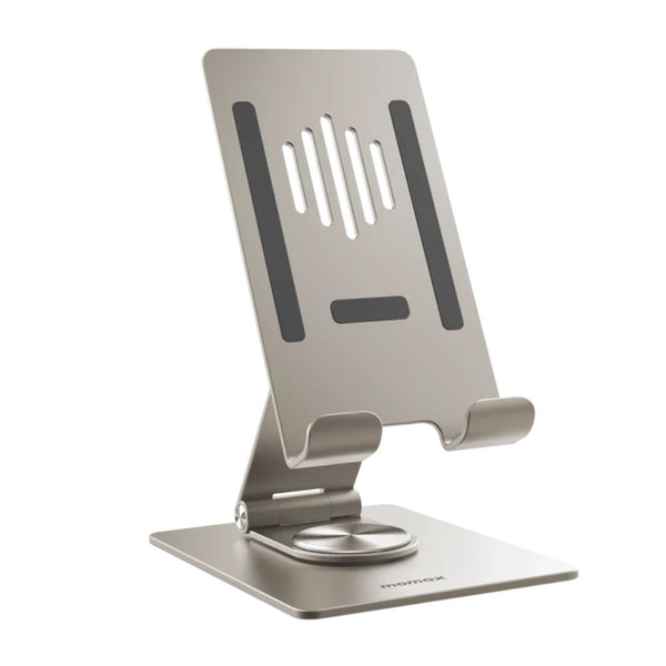 Momax Fold KH5L1 rotatable phone and tablet stand with 360 degree base rotation Titanium Qatar