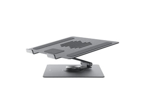 Momax fold stand rotatable tablet and laptop stand space gray with 360 degree rotation.