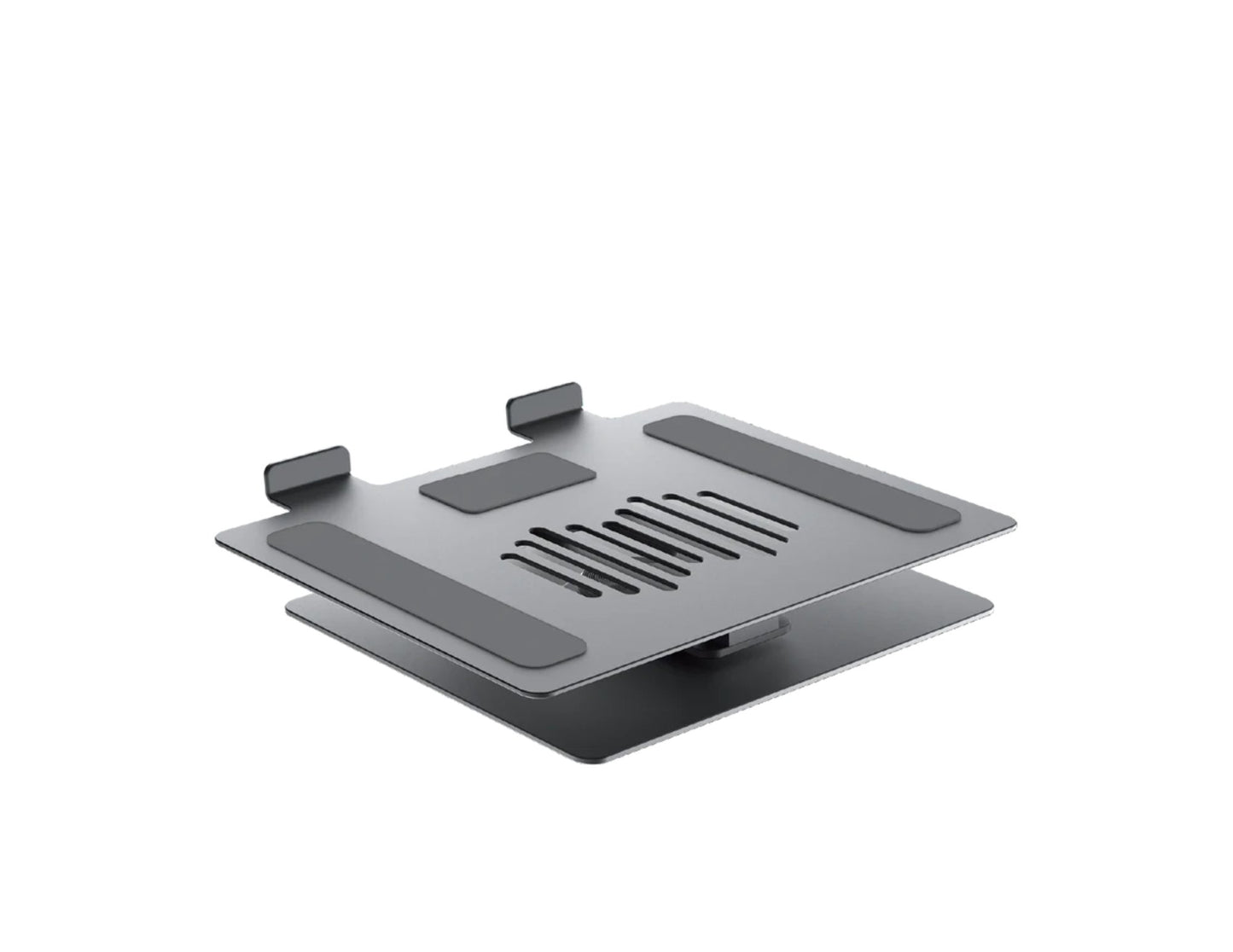 Momax fold stand rotatable tablet and laptop stand space gray with 360 degree rotation.