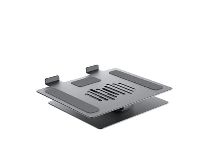 Momax fold stand rotatable tablet and laptop stand space gray with 360 degree rotation.