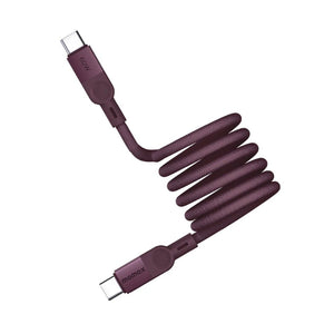 Momax Mag.Link 60W USB-C to USB-C Magnetic Cable 1m with self-winding design and durable braided construction in Qatar
