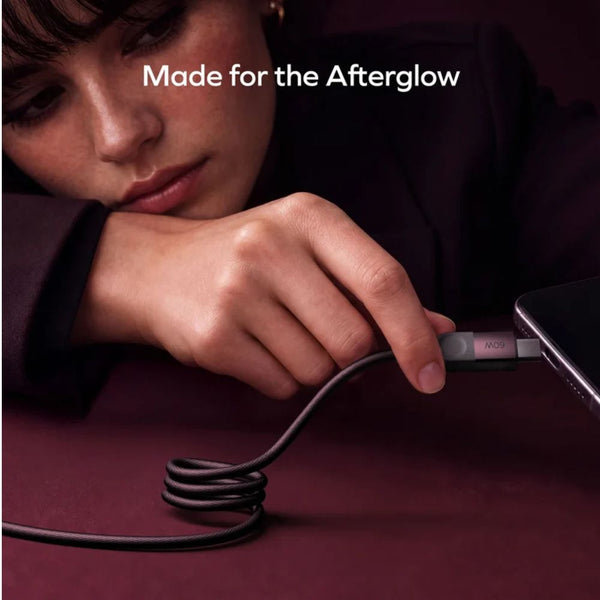 Momax Mag.Link 60W USB-C to USB-C Magnetic Cable 1m with self-winding design and durable braided construction in Qatar