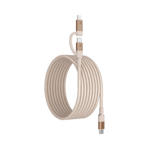 Momax Mag.Link Duo 60W magnetic USB-C to USB-C and Lightning charging cable Sandstone Qatar