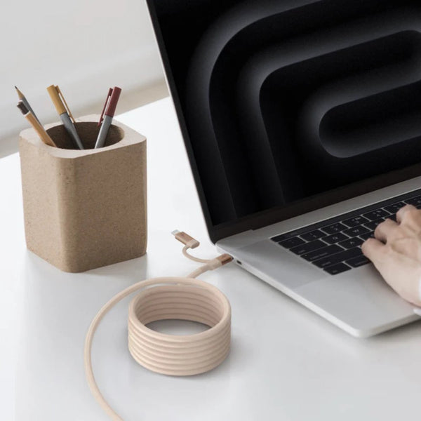 Momax Mag.Link Duo 60W magnetic USB-C to USB-C and Lightning charging cable Sandstone Qatar