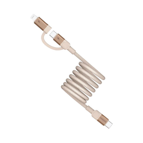 Momax Mag.Link Duo magnetic USB-C and Lightning cable 60W 1m Sandstone Qatar