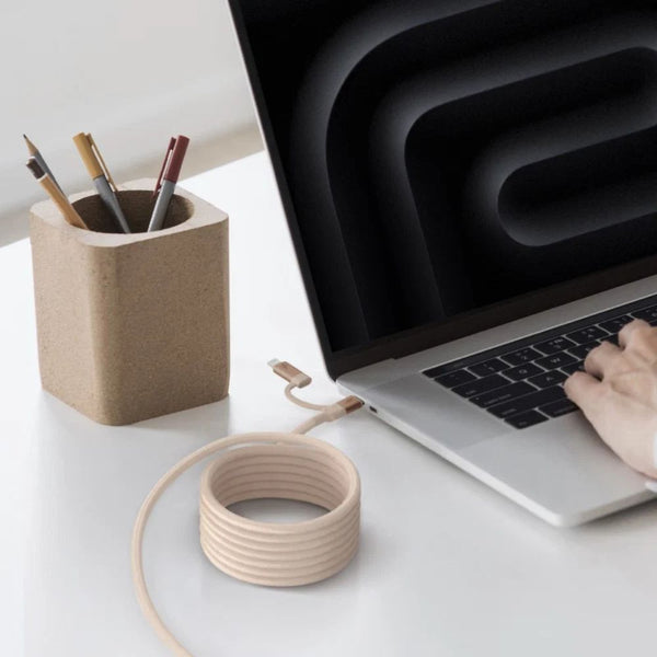 Momax Mag.Link Duo magnetic USB-C and Lightning cable 60W 1m Sandstone Qatar