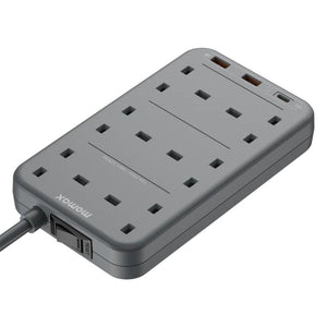 Momax OnePlug 6 outlet power strip with 20W USB-C PD and QC 3.0 fast charging Grey Qatar