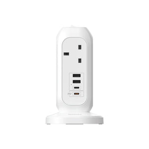 Momax OnePlug 7 outlet power strip with 20W USB-C PD and USB charging ports White Qatar