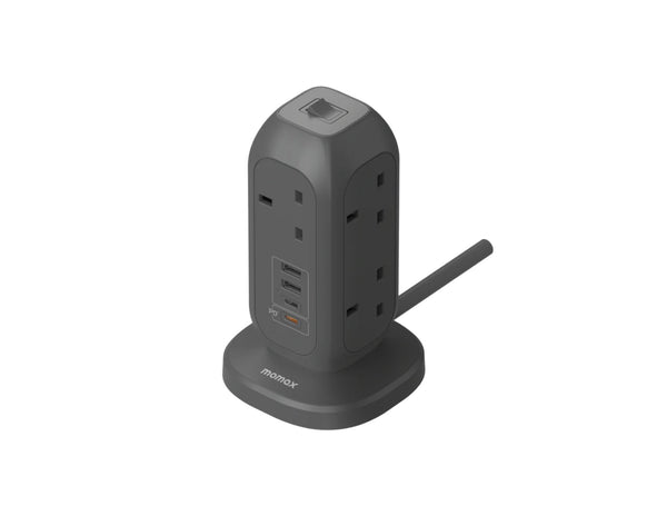 Momax OnePlug 7 outlet power strip with USB ports US18UK Qatar
