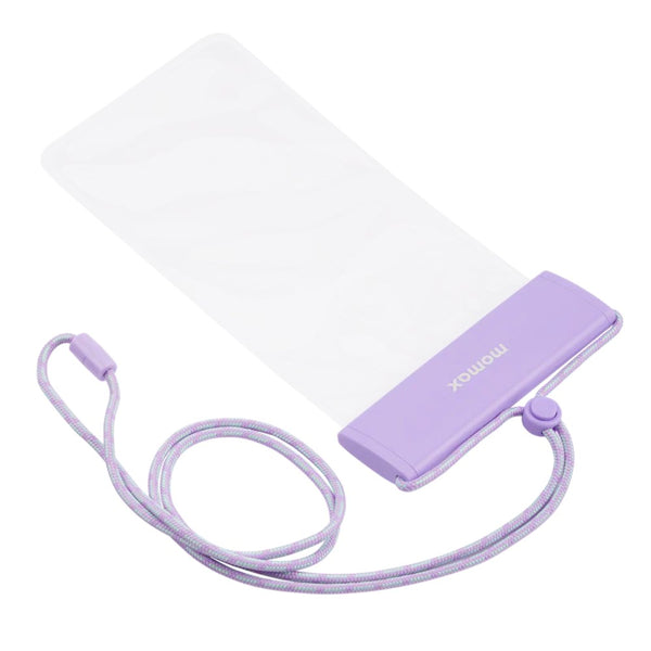 Momax portable waterproof phone bag IPX8 triple sealed Purple Soda Pop Qatar