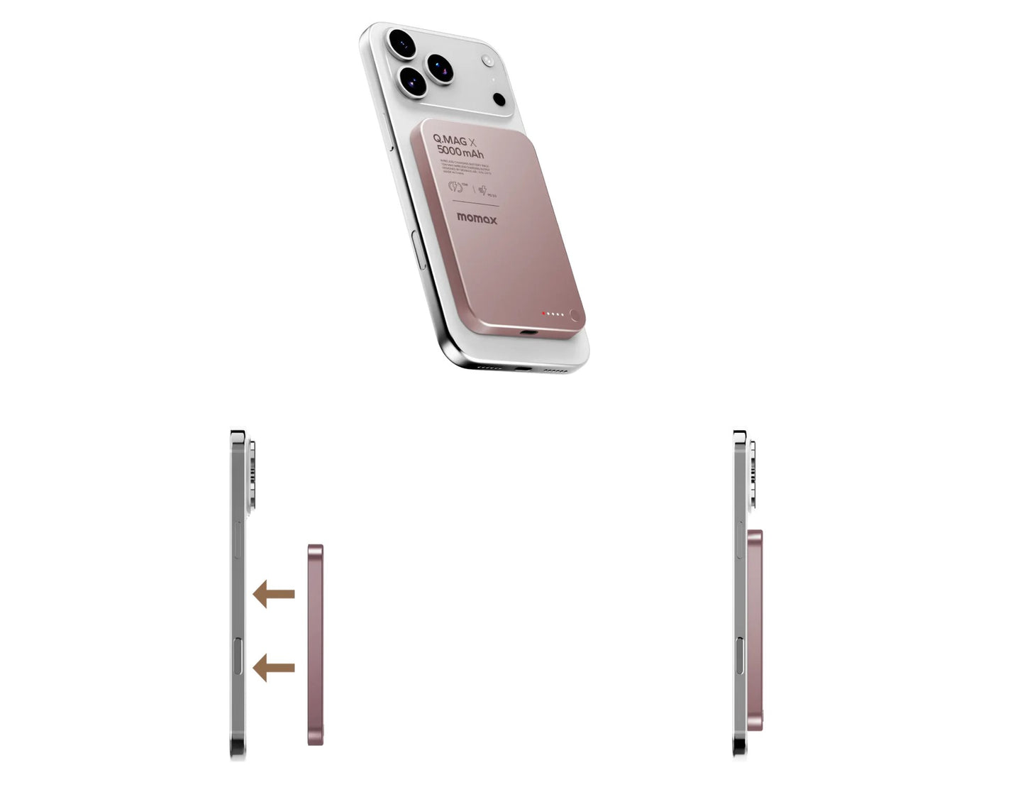 Momax Q.Mag X magnetic wireless power bank 5000mAh IP116​