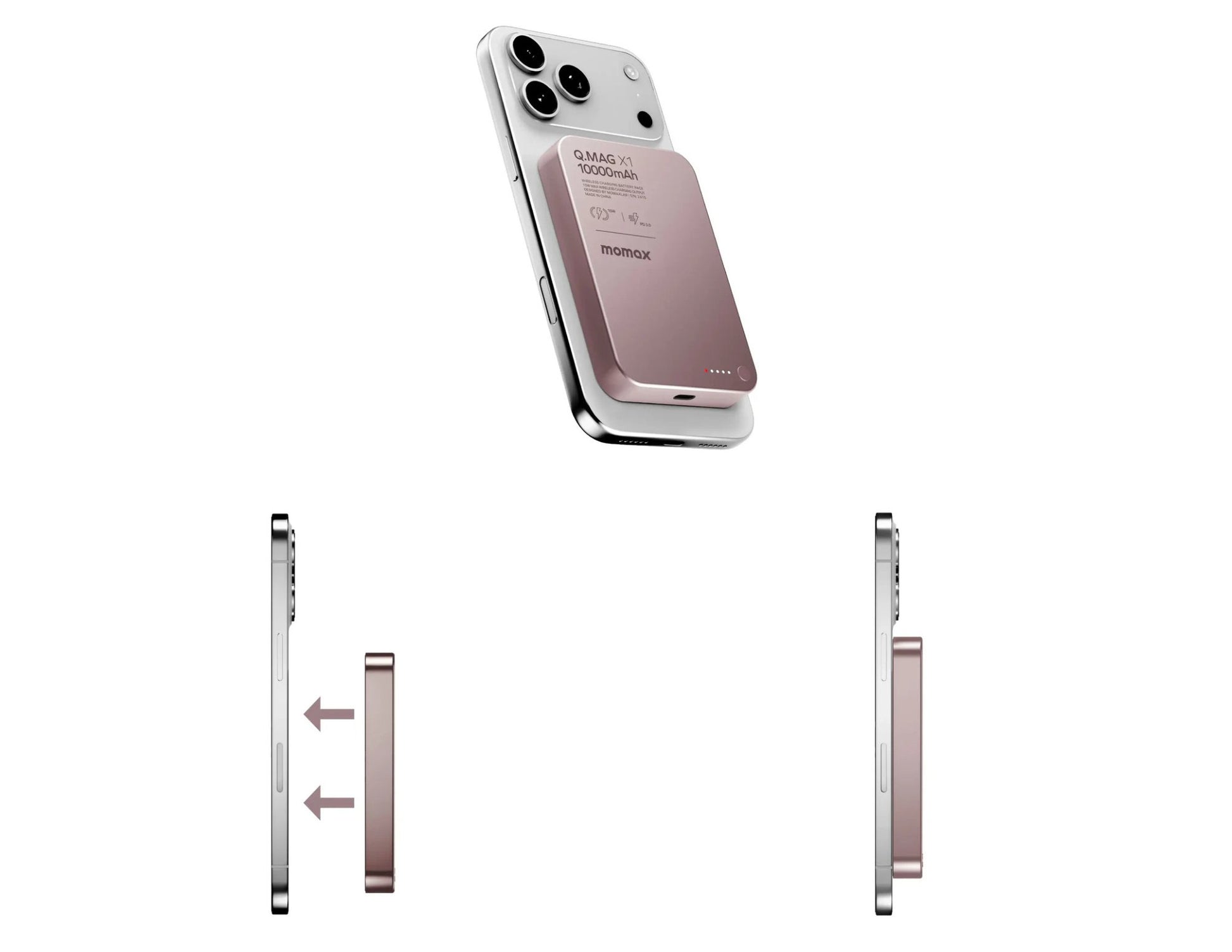 Momax Q.Mag X1 magnetic wireless power bank 10000mAh IP117​