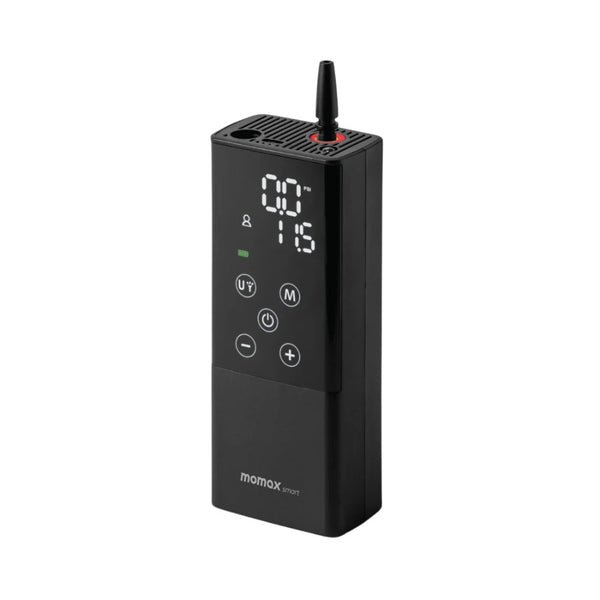 Momax Smart IoT Electric Air Pump 150PSI Black portable air inflator with flashlight Qatar