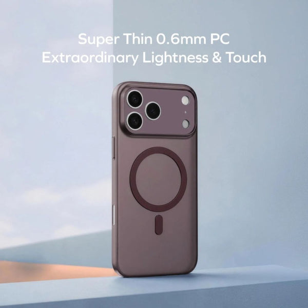 Momax Sōma Slim Ultra-Thin Magnetic Case iPhone 18 Pro Max Transparent Dusky Cherry Qatar