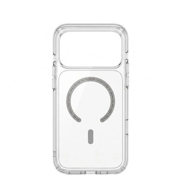 Momax Sōma Zero clear magnetic protective case for iPhone 18 Pro Max with slim design, anti-slip grip and raised camera protection in Qatar