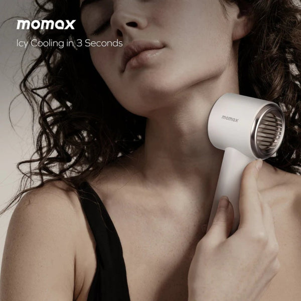 Momax Ultra Freeze Portable Icy Cooling Fan White 3000mAh USB-C Rechargeable Cooling Fan Qatar