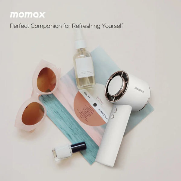Momax Ultra Freeze Portable Icy Cooling Fan White 3000mAh USB-C Rechargeable Cooling Fan Qatar