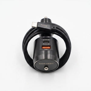 Morbest C86CA 60W PD QC fast car charger with retractable 30W Type-C cable, Qatar