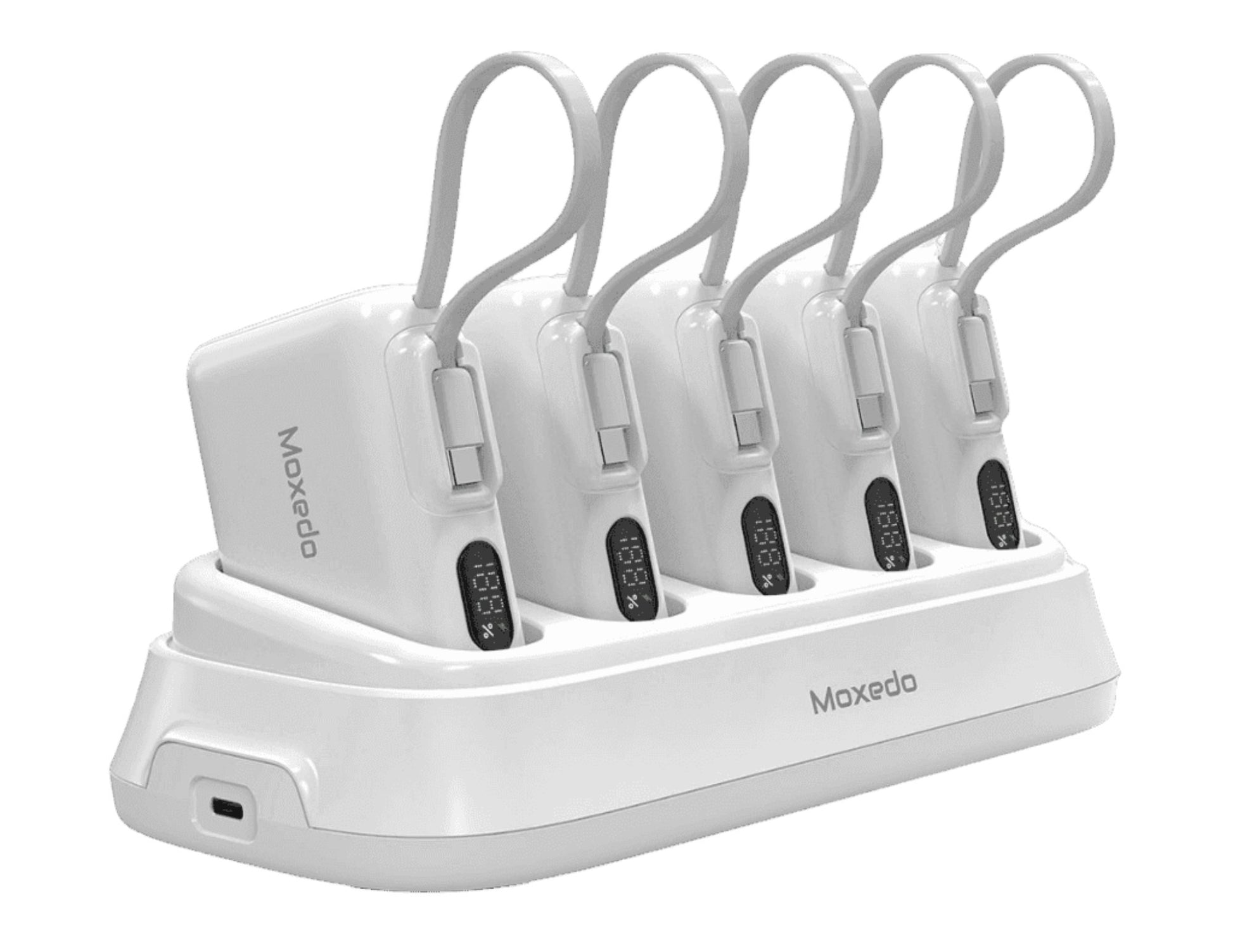 Moxedo Combo 5x 10,000mAh Power Bank Charging Dock White Qatar