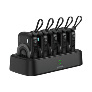 Moxedo Combo 5x 10000mAh Power Bank with Charging Dock 22.5W Black Qatar