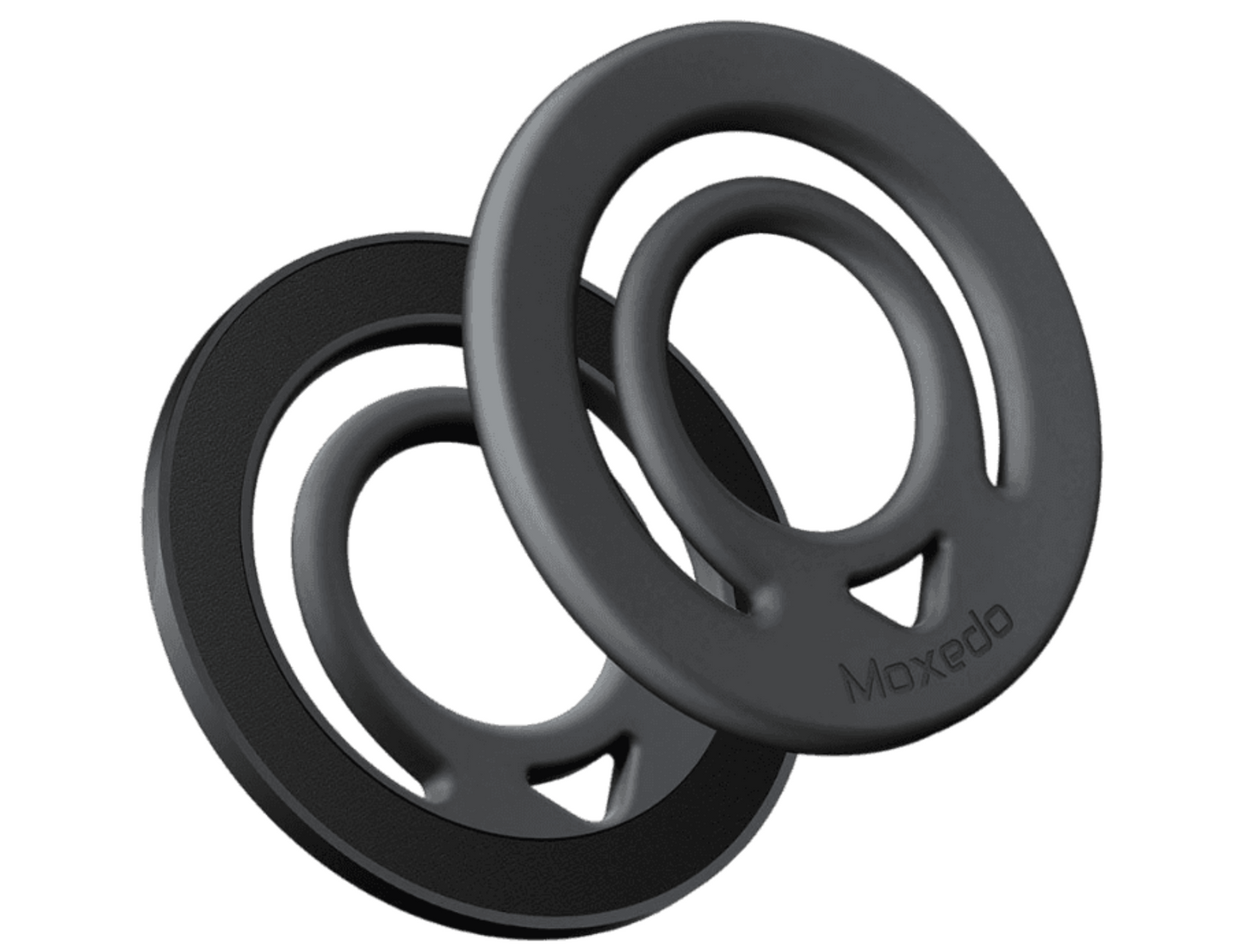 Front view of Moxedo Jello-Mag Dual Sided Magnetic Ring Holder Dark Grey MX-DSR020.