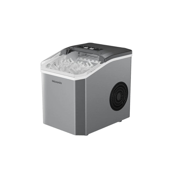 Moxedo MX-IM011 grey countertop automatic bullet ice maker with self-cleaning function and ice basket in Qatar