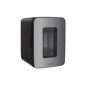 Moxedo MX-MR121 10L portable mini refrigerator in black with transparent door, internal light and carry handle in Qatar