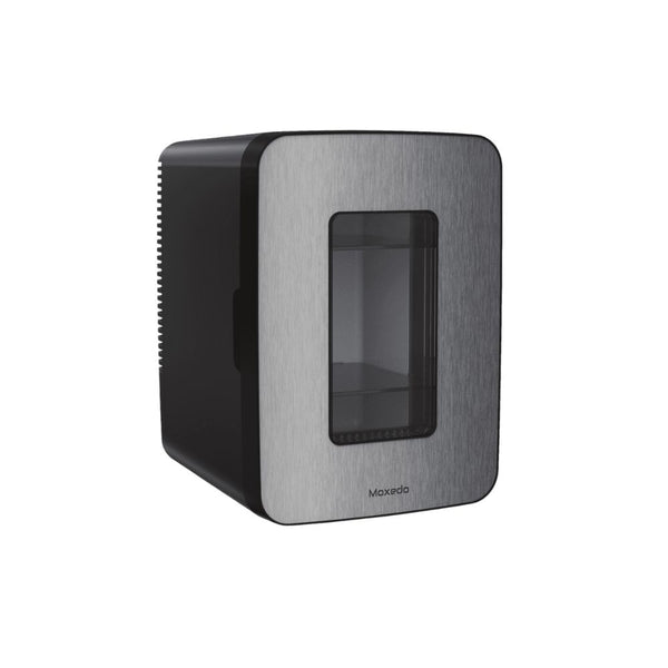 Moxedo MX-MR121 10L portable mini refrigerator in black with transparent door, internal light and carry handle in Qatar