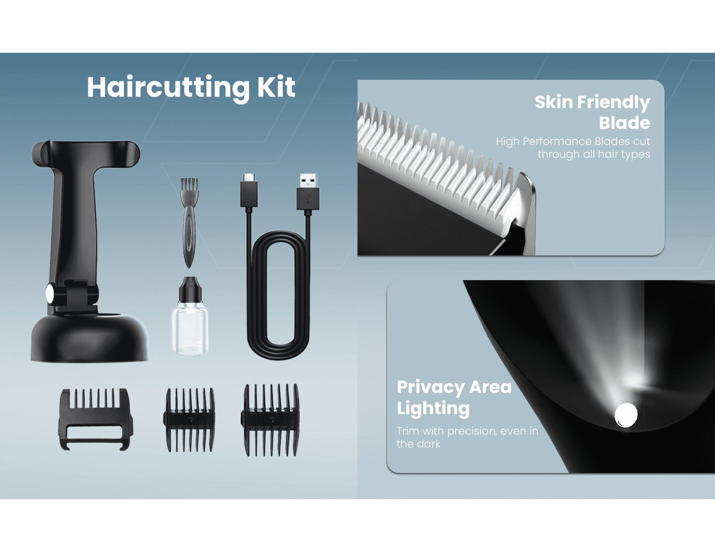 Moxedo Trimm-RX Cordless Hair Trimmer MX-HT011 waterproof 7000 RPM with LED torch light Qatar