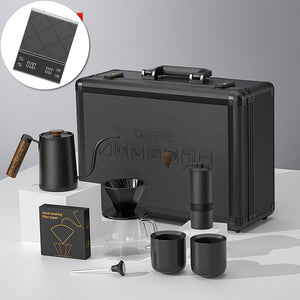 NIBU 9 Piece Pour Over Coffee Gift Set with EK6012 Digital Coffee Scale Black Qatar
