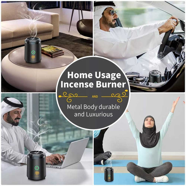 Oud Bakhoor BK-18 USB Rechargeable Electric Incense Burner Portable Bakhoor Burner Qatar