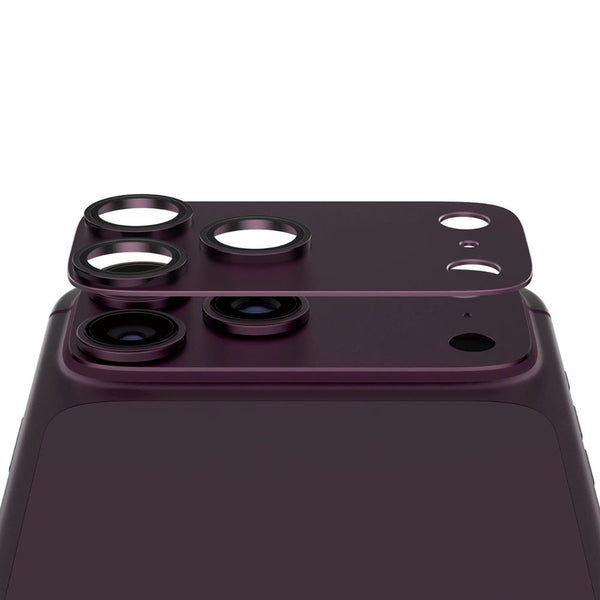 PanzerGlass Fender camera lens protector for iPhone 18 Pro in Dark Cherry with slim matte aluminum camera protection Qatar