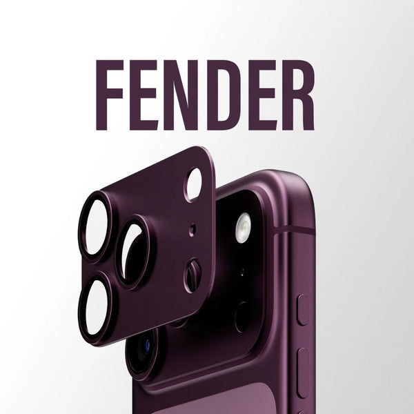 PanzerGlass Fender camera lens protector for iPhone 18 Pro in Dark Cherry with slim matte aluminum camera protection Qatar