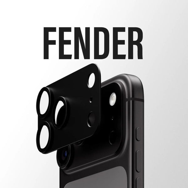 PanzerGlass Fender camera lens protector for iPhone 18 Pro Max in Shades of Grey with slim matte aluminum camera protection Qatar