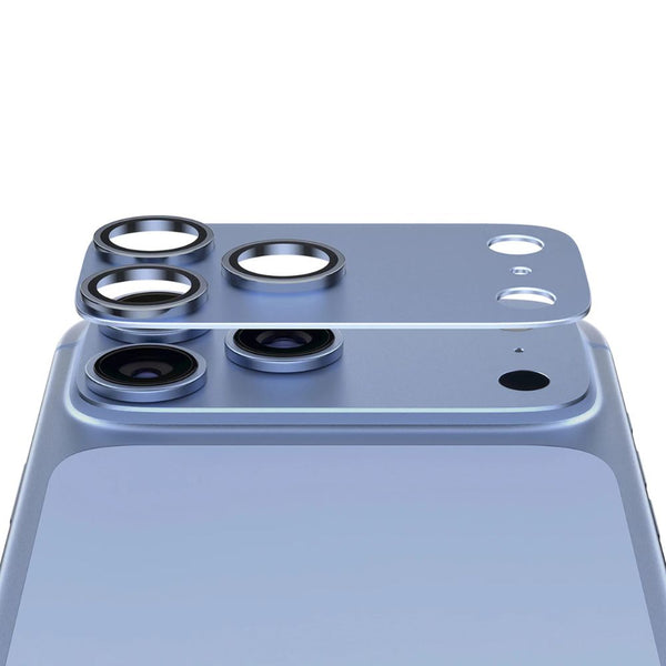 PanzerGlass Fender camera lens protector for iPhone 18 Pro in Shades of Blue with slim matte aluminum camera protection Qatar