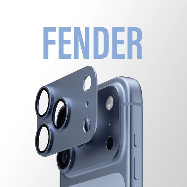 PanzerGlass Fender camera lens protector for iPhone 18 Pro in Shades of Blue with slim matte aluminum camera protection Qatar