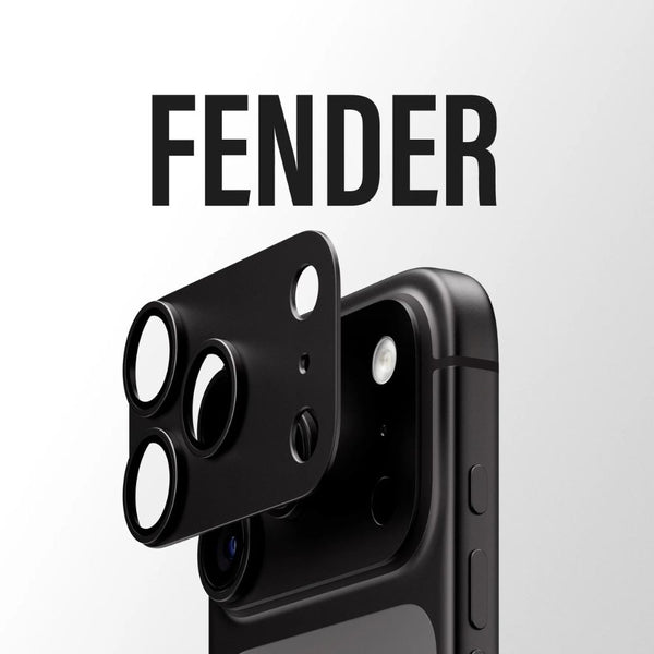 PanzerGlass Fender camera lens protector for iPhone 18 Pro in Shades of Grey with slim matte aluminum camera protection Qatar