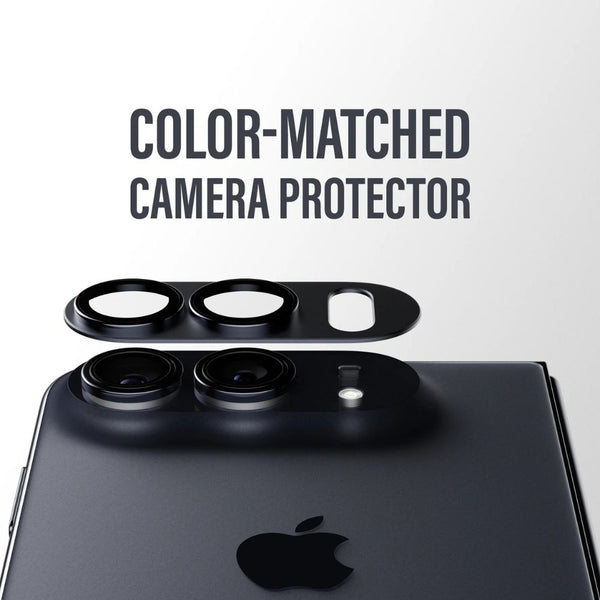 PanzerGlass Fender Midnight camera lens protector for iPhone Duo with slim matte aluminum housing and camera plateau protection Qatar