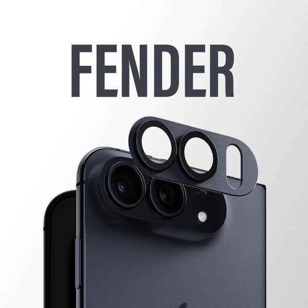 PanzerGlass Fender Midnight camera lens protector for iPhone Duo with slim matte aluminum housing and camera plateau protection Qatar