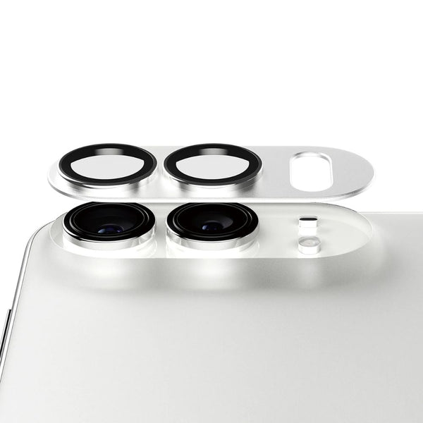 PanzerGlass Fender Silver camera lens protector for iPhone Duo with slim matte aluminum housing and camera plateau protection Qatar