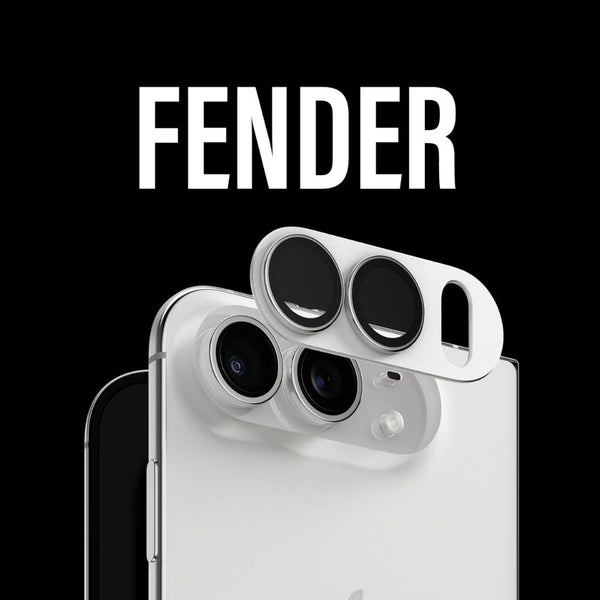 PanzerGlass Fender Silver camera lens protector for iPhone Duo with slim matte aluminum housing and camera plateau protection Qatar