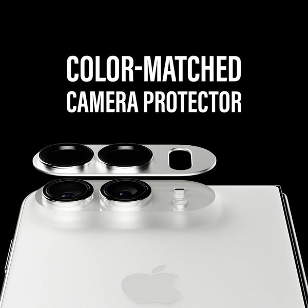PanzerGlass Fender Silver camera lens protector for iPhone Duo with slim matte aluminum housing and camera plateau protection Qatar