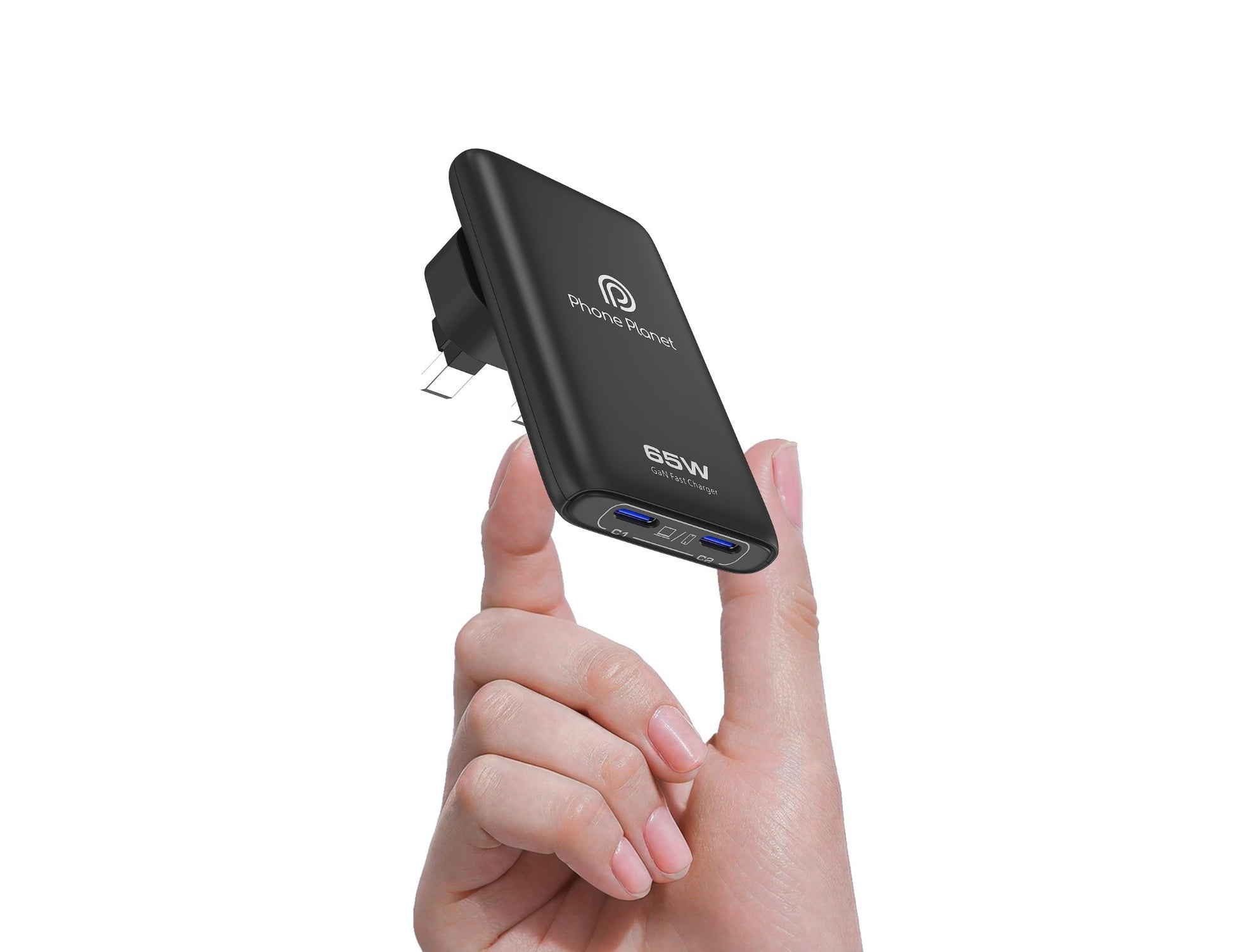 Phone Planet 65W GaN3 charger PP-65W GAN3-UK black​