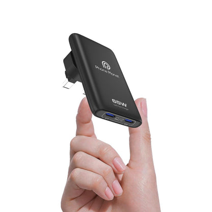 Phone Planet 65W GaN3 fast charger with dual USB-C ports and UK plug Qatar