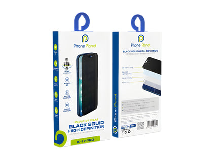 Phone Planet Black Squid 360° privacy tempered glass for iPhone 17 Pro Pro Max Qatar